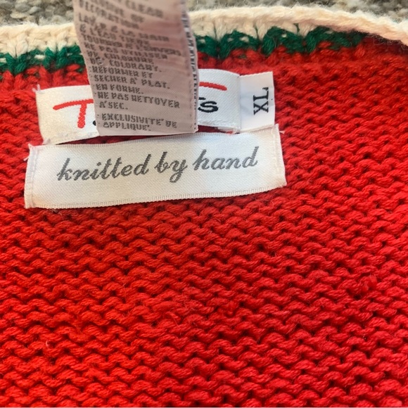 VTG Talbots Hand Knitted Holiday Ugly Christmas Cardigan Sweater - Picture 10 of 16